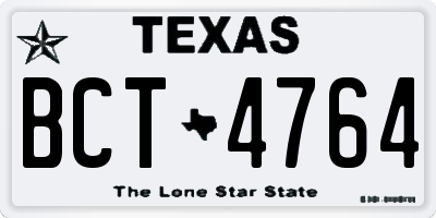 TX license plate BCT4764
