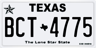 TX license plate BCT4775