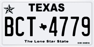 TX license plate BCT4779