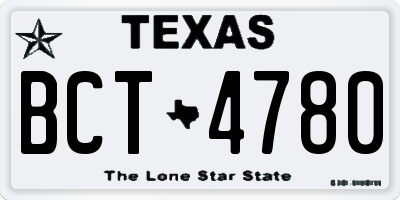 TX license plate BCT4780