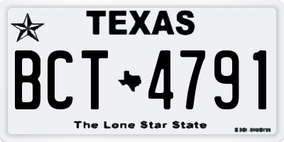 TX license plate BCT4791