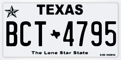 TX license plate BCT4795