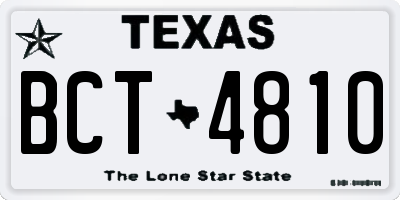 TX license plate BCT4810