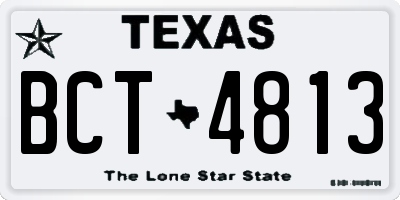 TX license plate BCT4813
