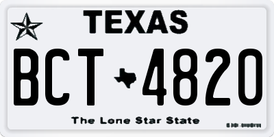 TX license plate BCT4820
