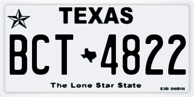 TX license plate BCT4822