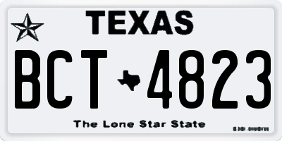 TX license plate BCT4823