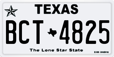 TX license plate BCT4825