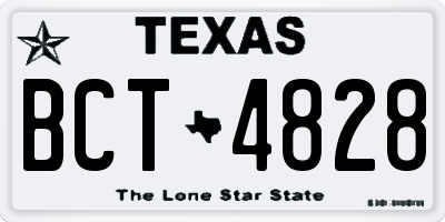 TX license plate BCT4828