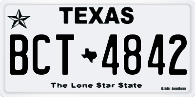 TX license plate BCT4842