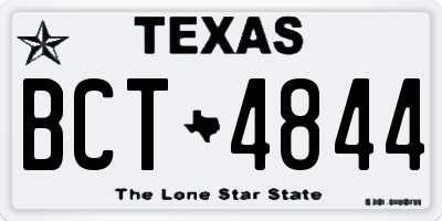 TX license plate BCT4844