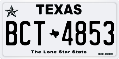 TX license plate BCT4853