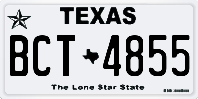 TX license plate BCT4855