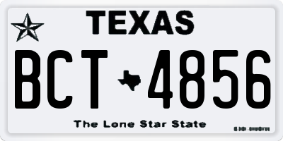 TX license plate BCT4856