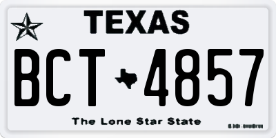 TX license plate BCT4857
