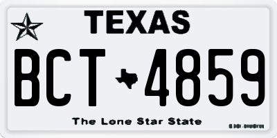TX license plate BCT4859