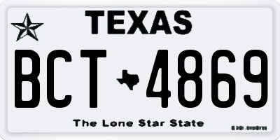 TX license plate BCT4869