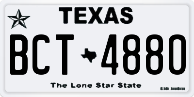 TX license plate BCT4880