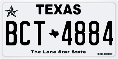 TX license plate BCT4884