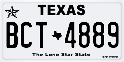 TX license plate BCT4889