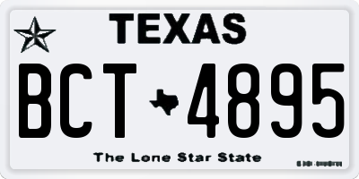 TX license plate BCT4895