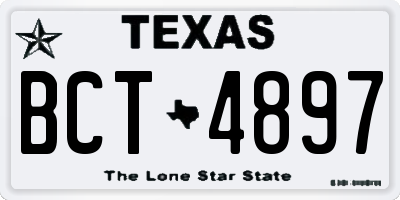 TX license plate BCT4897
