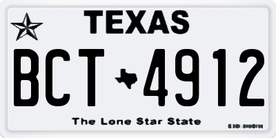 TX license plate BCT4912