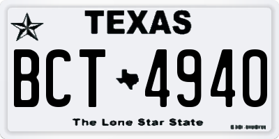 TX license plate BCT4940