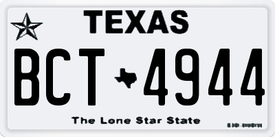 TX license plate BCT4944