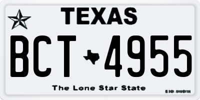 TX license plate BCT4955