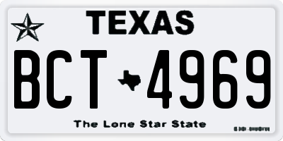 TX license plate BCT4969