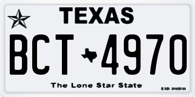 TX license plate BCT4970