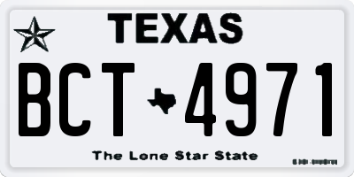 TX license plate BCT4971