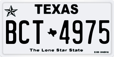 TX license plate BCT4975