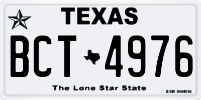 TX license plate BCT4976