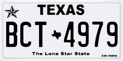 TX license plate BCT4979