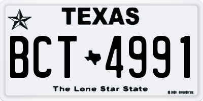 TX license plate BCT4991