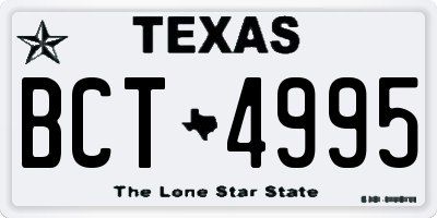 TX license plate BCT4995