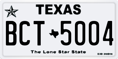 TX license plate BCT5004
