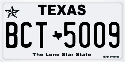 TX license plate BCT5009