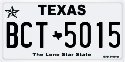 TX license plate BCT5015