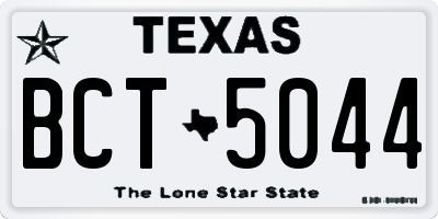 TX license plate BCT5044