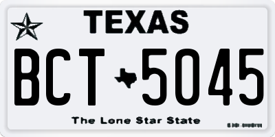 TX license plate BCT5045