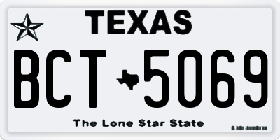 TX license plate BCT5069
