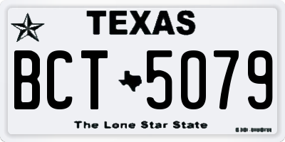 TX license plate BCT5079