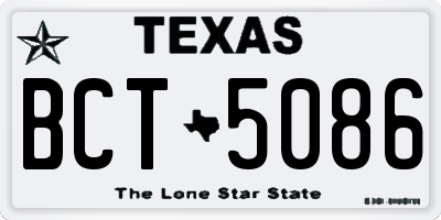 TX license plate BCT5086