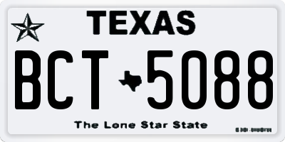 TX license plate BCT5088