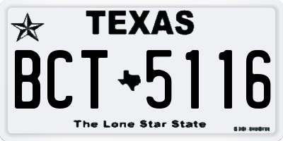 TX license plate BCT5116