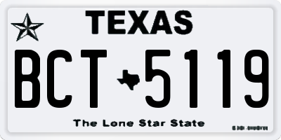 TX license plate BCT5119