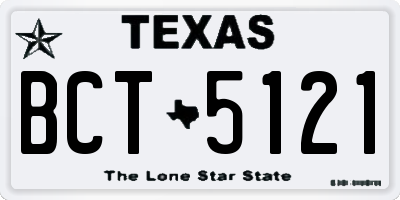 TX license plate BCT5121